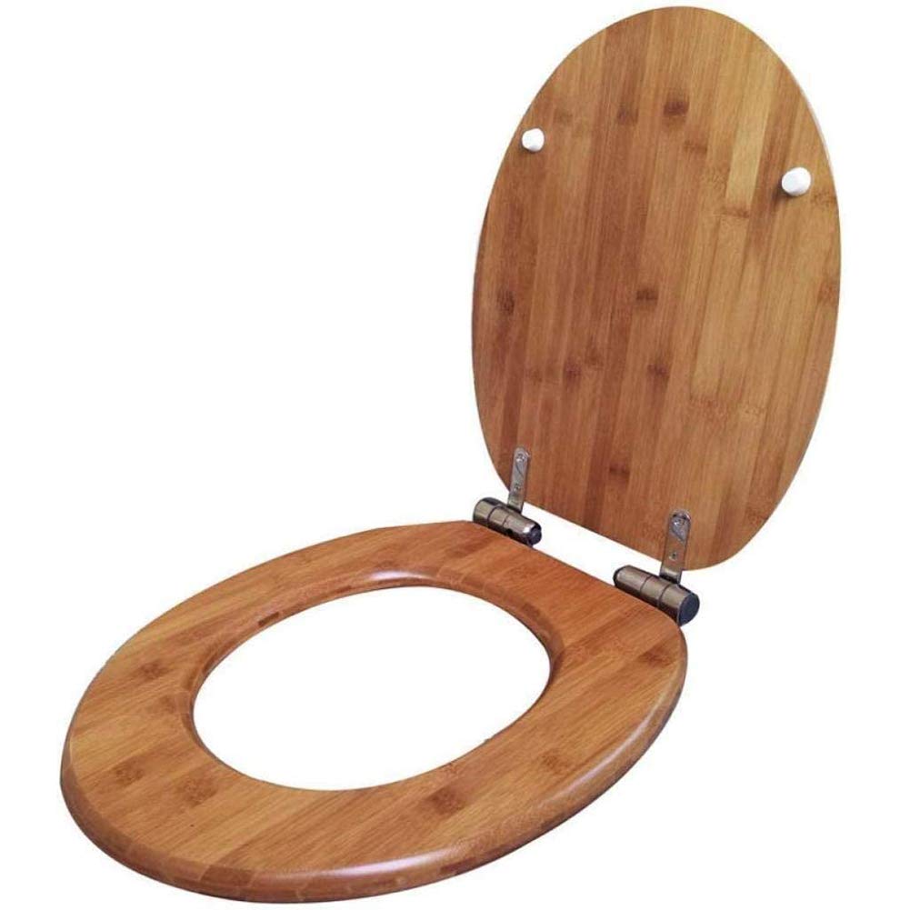 Amazon｜便座天然竹便座-スローダウン無垢材超耐性トップ固定